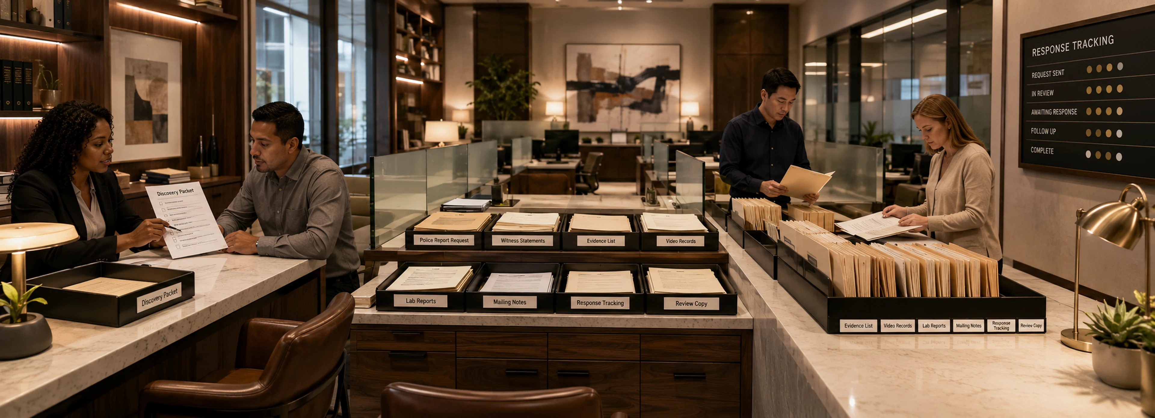 Criminal discovery request forms and evidence packet support banner