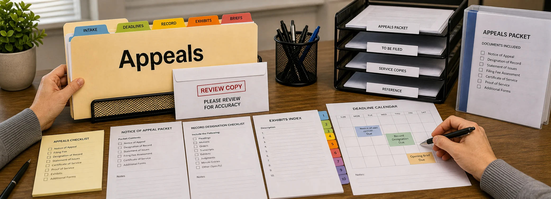 Appeals legal document preparation, court forms, filing packets, and paralegal document support from Discount Court Documents