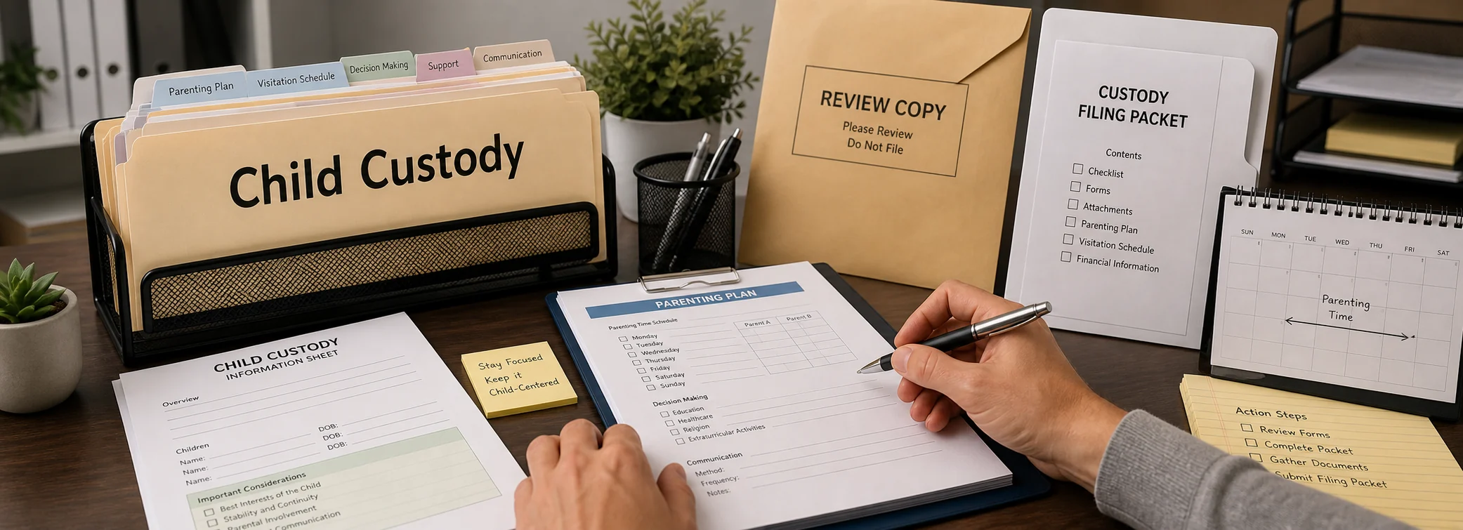 Child custody legal document preparation, court forms, filing packets, and paralegal document support from Discount Court Documents