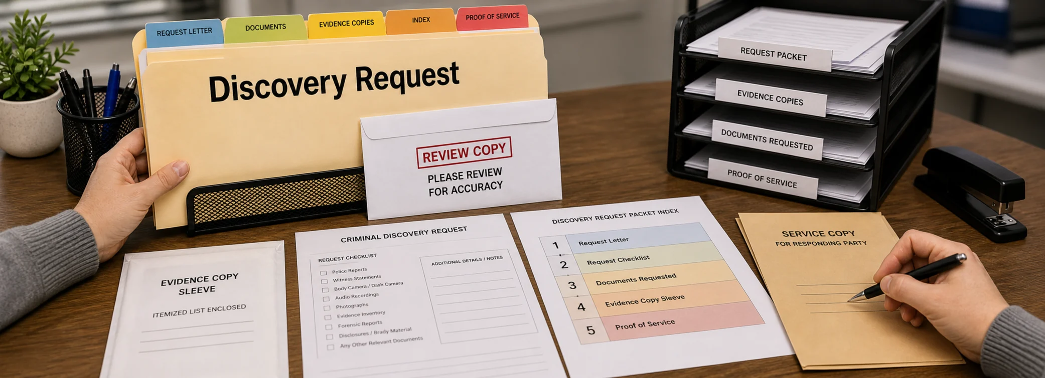 Criminal discovery request legal document preparation, court forms, filing packets, and paralegal document support from Discount Court Documents