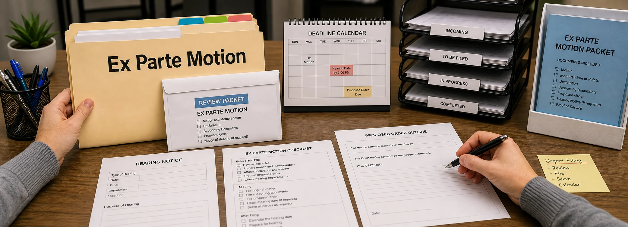 Ex parte motions legal document preparation, court forms, filing packets, and paralegal document support from Discount Court Documents