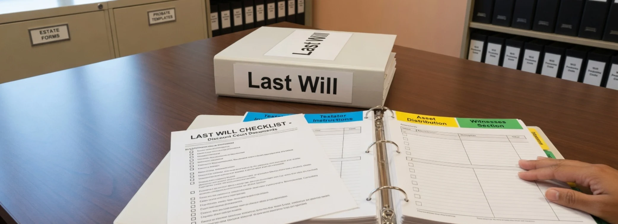 Last will and testament legal document preparation, court forms, filing packets, and paralegal document support from Discount Court Documents