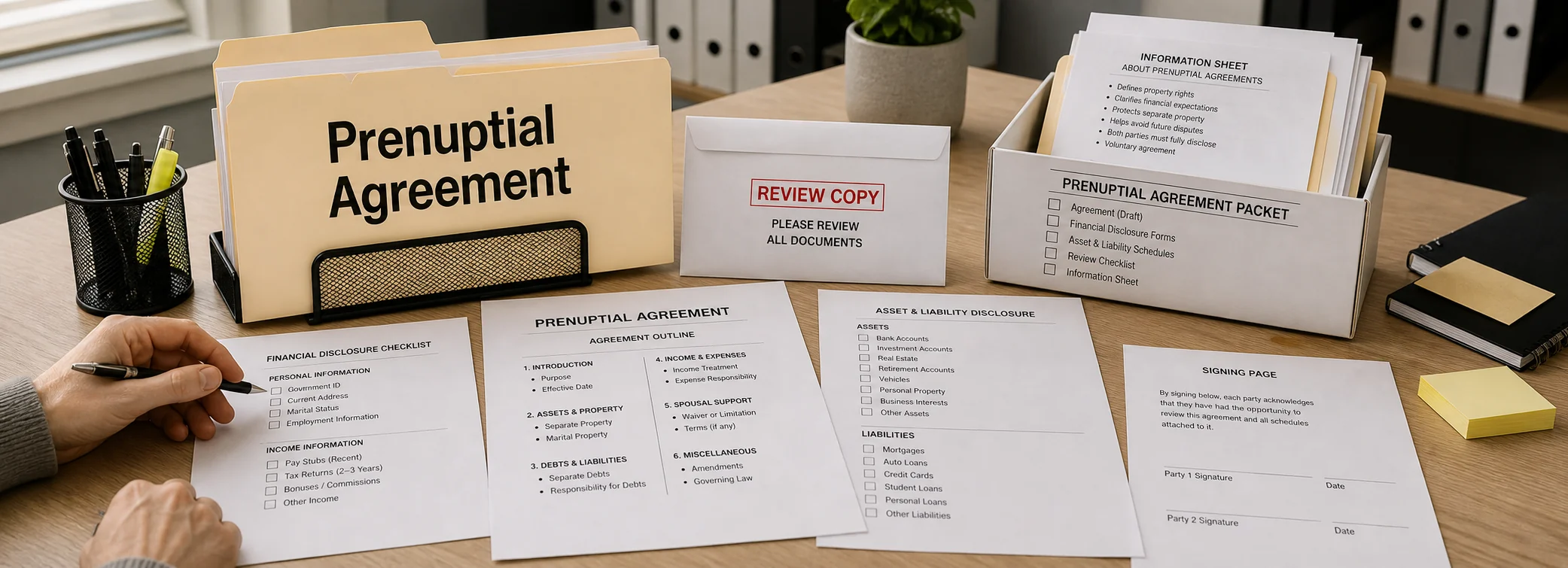Prenuptial agreements legal document preparation, court forms, filing packets, and paralegal document support from Discount Court Documents