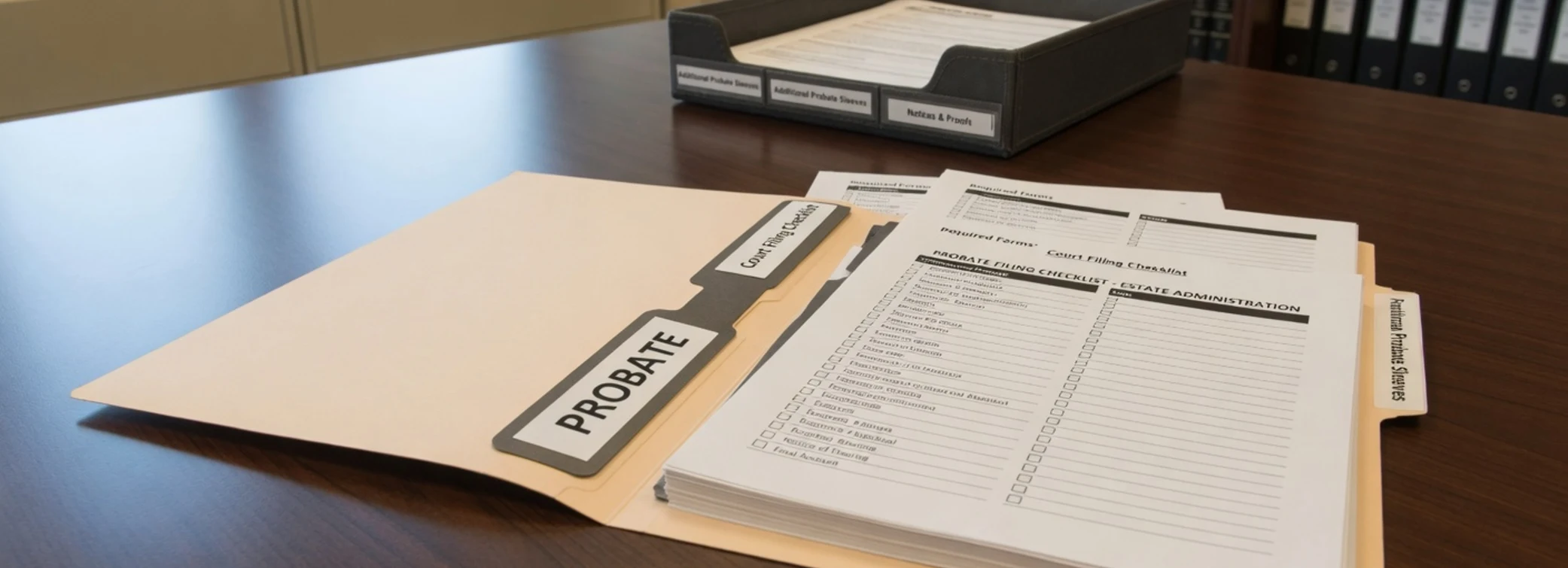 Probate legal document preparation, court forms, filing packets, and paralegal document support from Discount Court Documents