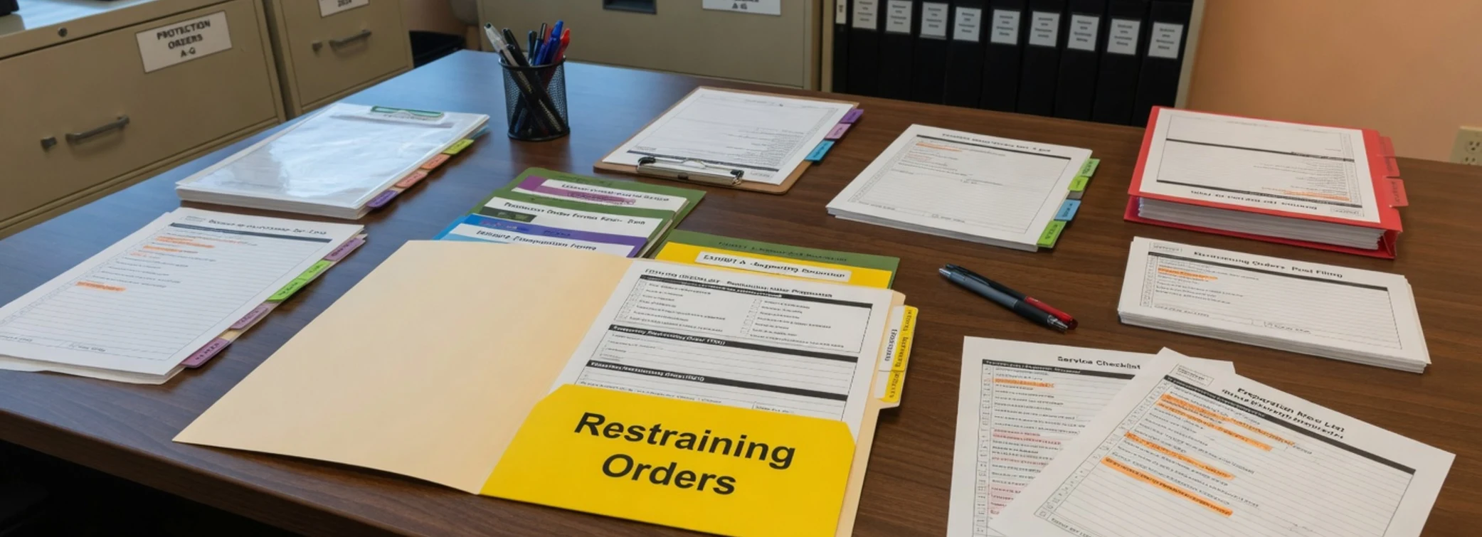 Restraining orders legal document preparation, court forms, filing packets, and paralegal document support from Discount Court Documents