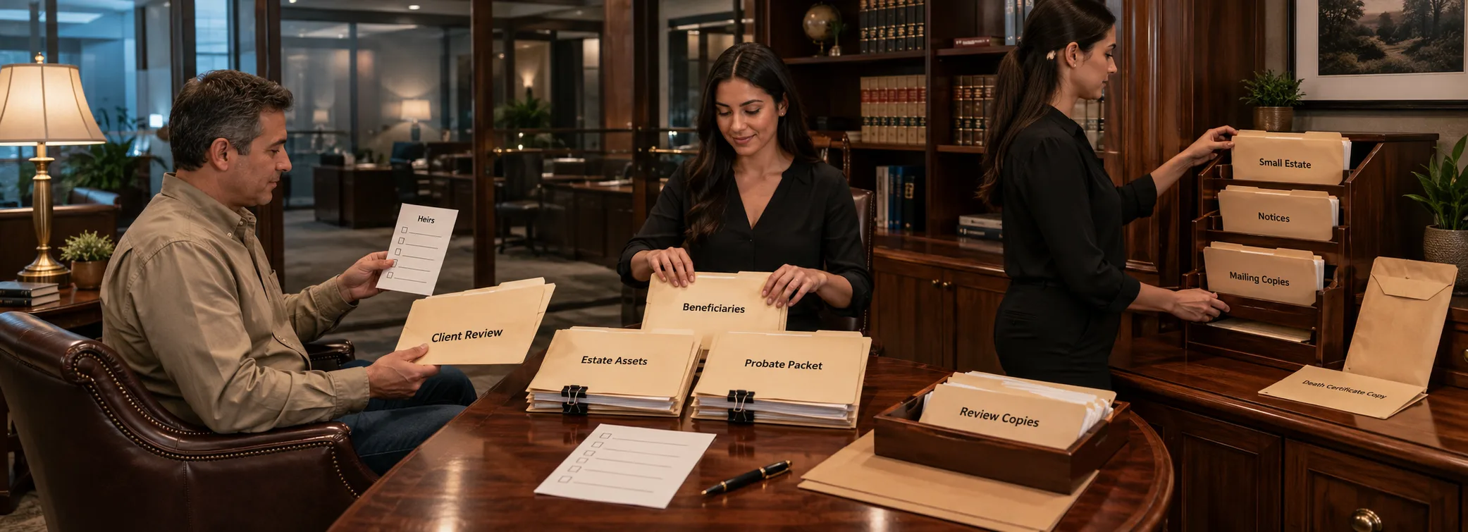 Inheritance document preparation, probate estate packets, heir paperwork, and paralegal document support from Discount Court Documents