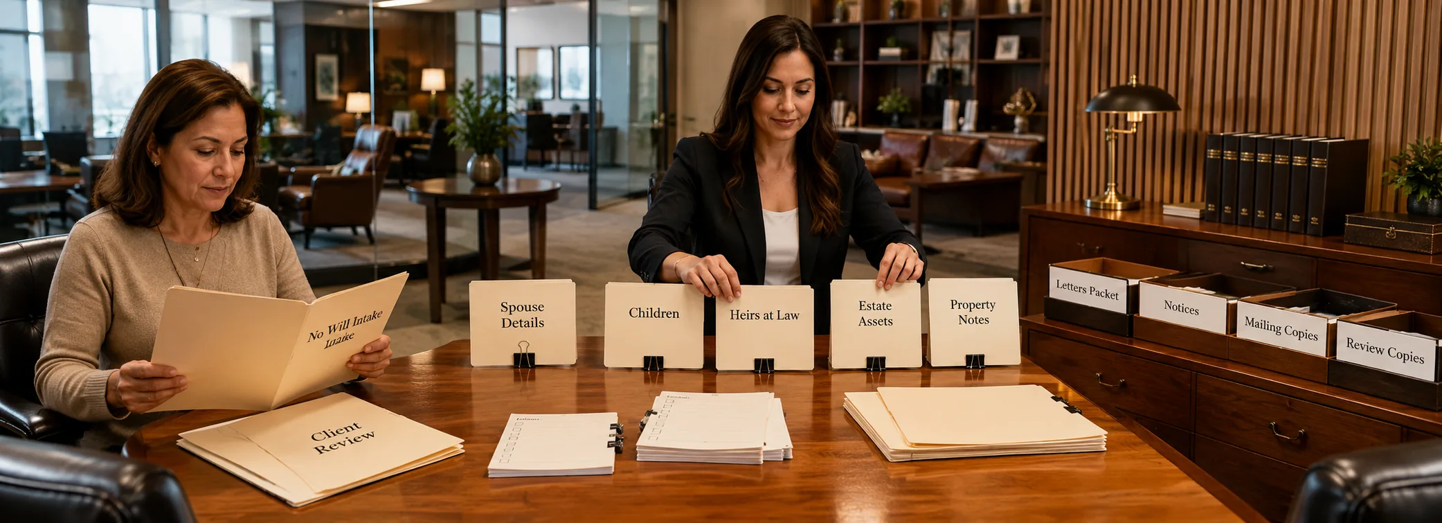 Intestate succession forms, no-will probate paperwork, heir documents, and paralegal document support from Discount Court Documents