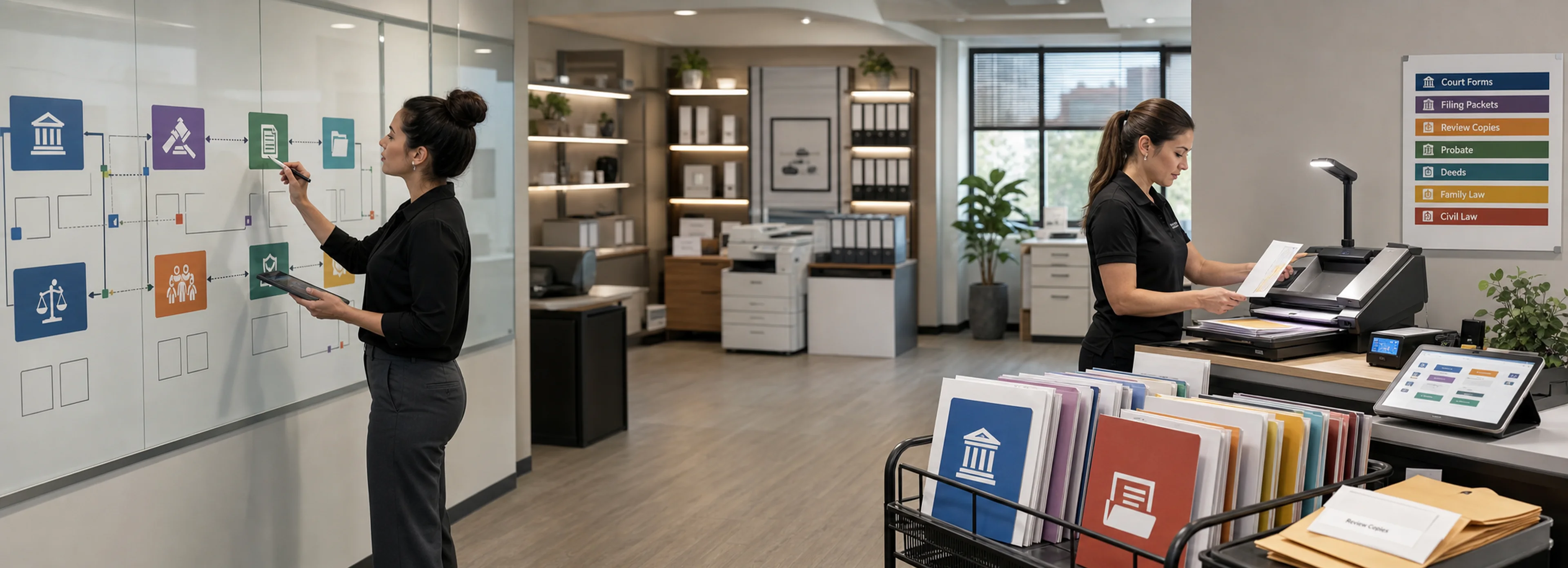 Legal document preparation services banner image for Discount Court Documents