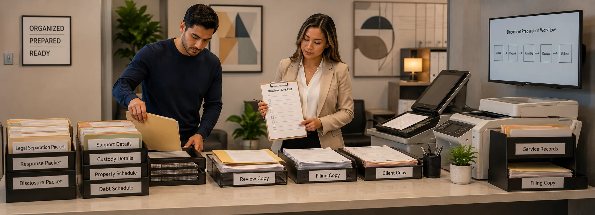 Legal separation document preparation, family law forms, disclosure packets, and paralegal document support from Discount Court Documents