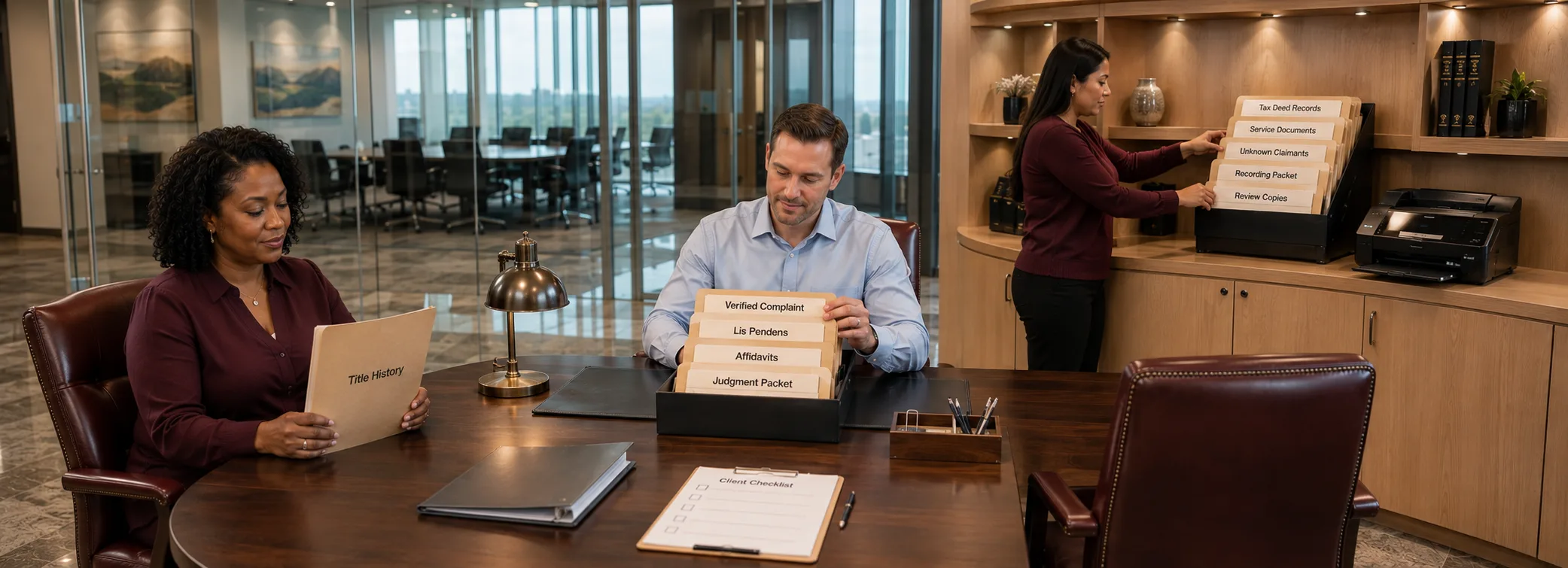 Quiet title action document preparation, property claim packets, lis pendens forms, and paralegal document support from Discount Court Documents