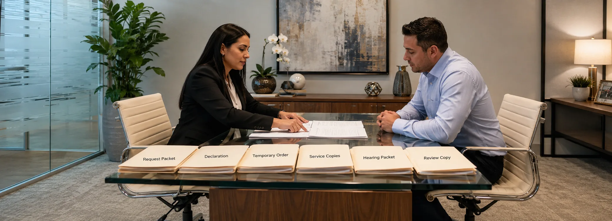 Restraining order forms, protective order petitions, court hearing packets, and paralegal document support from Discount Court Documents